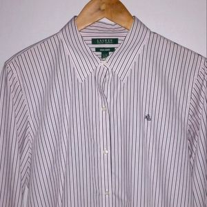Lauren Ralph Lauren button down shirt women's Blouse xl/tg